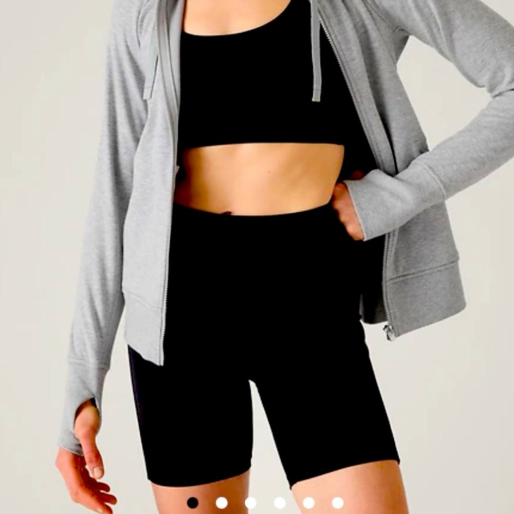 Athleta soft cotton zip up hoodie